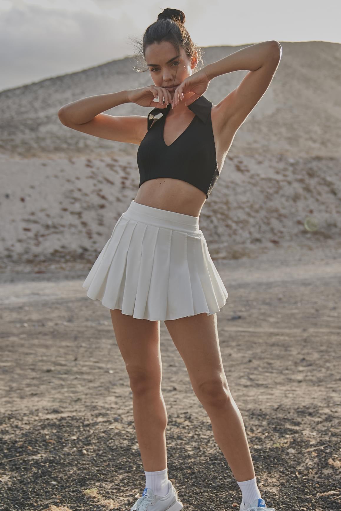 A-line Pleated Skirt - Ivory