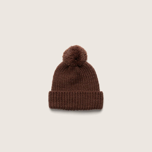 Willow Brown | Chunky Brown Beanie 100% Wool