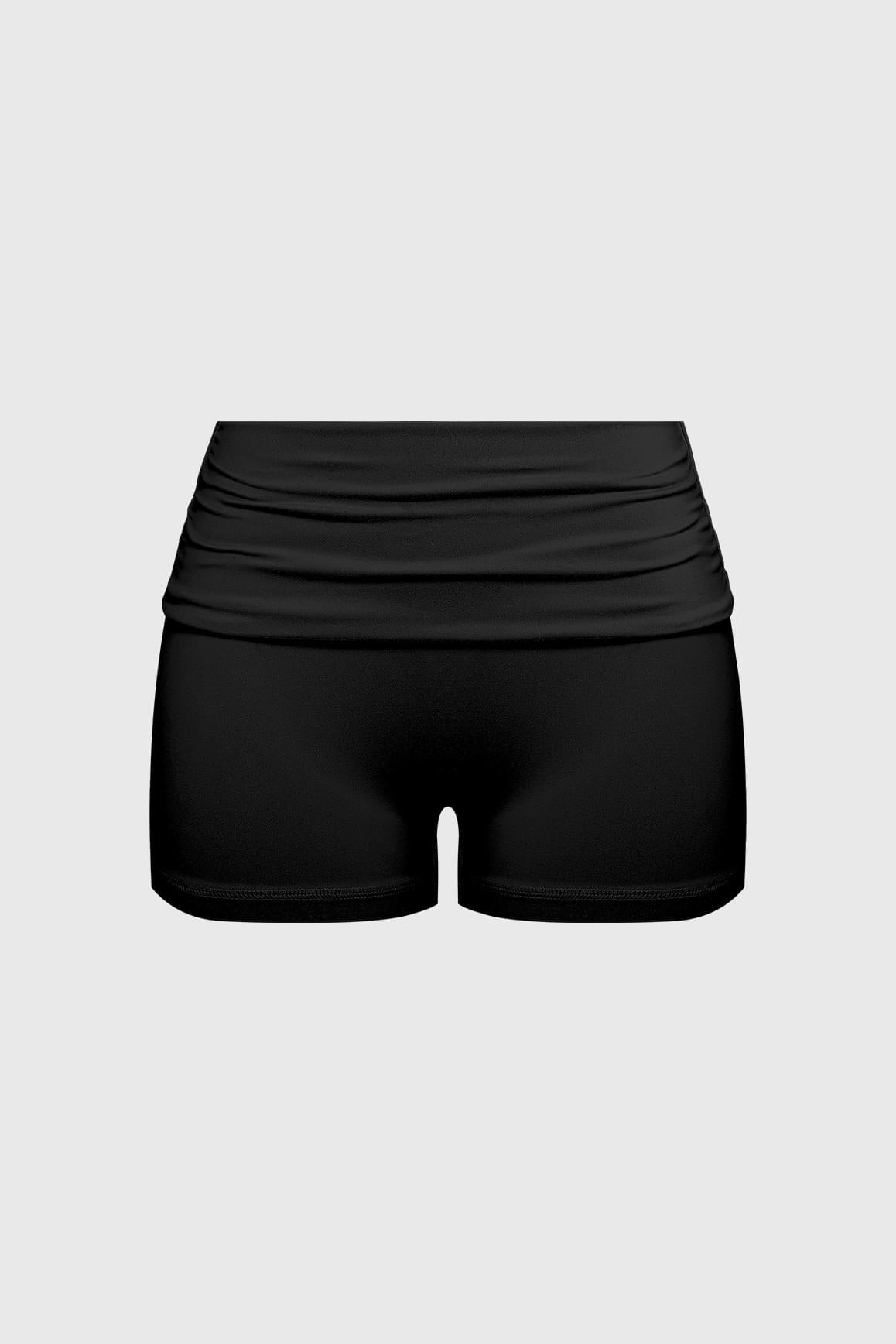 Riviera Low Rise Scrunch Short - Black