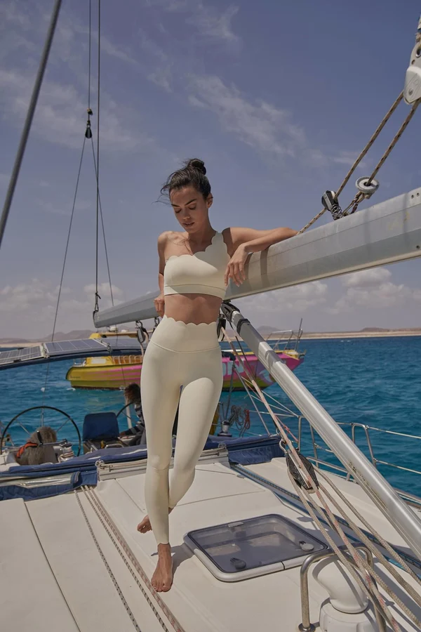 7/8 High-Waist Energy Legging - Pure Vanilla