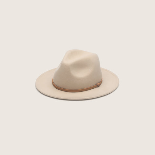 William Cream | Crushable Travel Hat | White Felt Fedora Hat