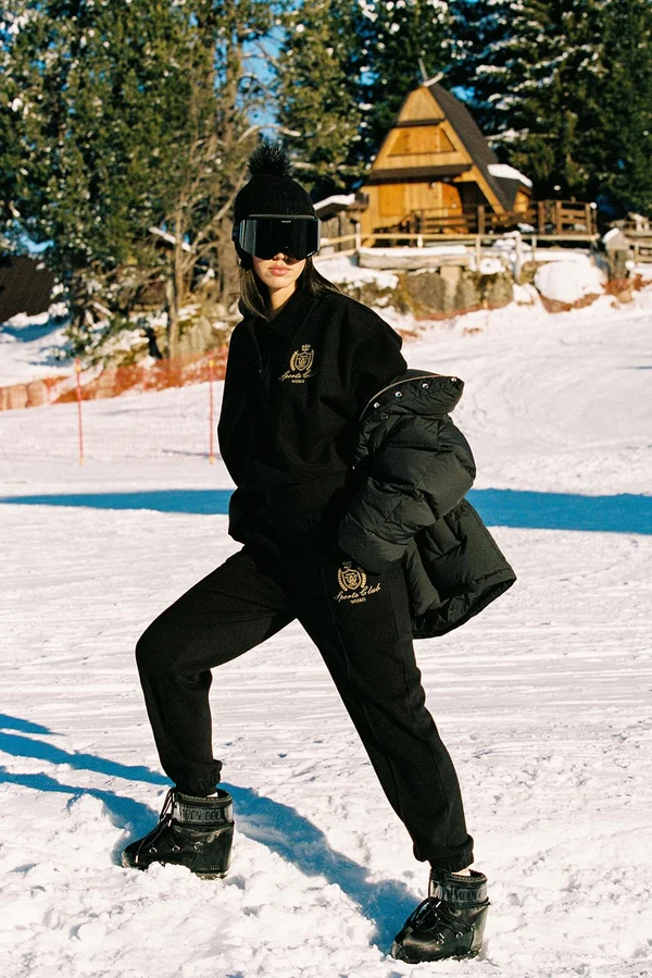 Classic Retro Warm Jogger - Black