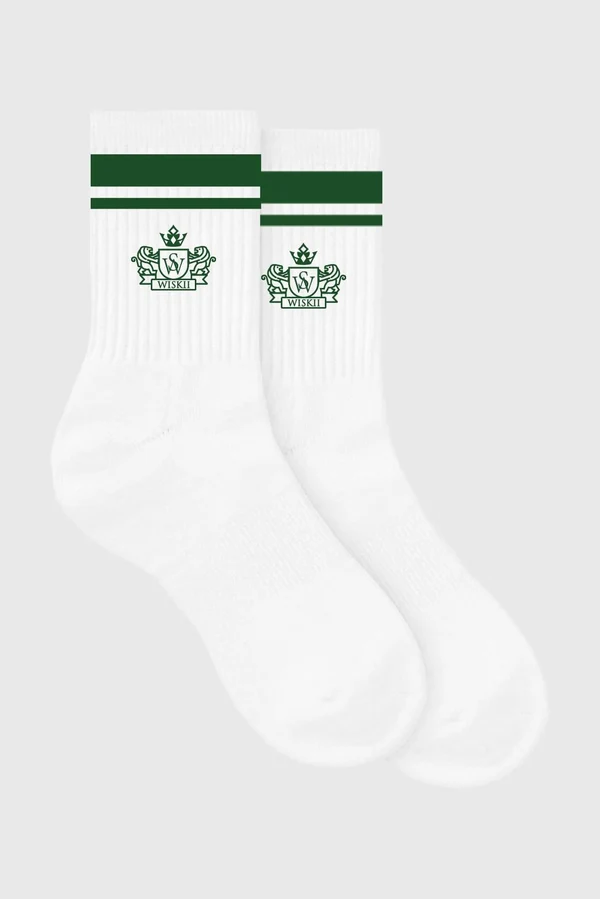 Classic Stripe Varsity Socks - Noble Green