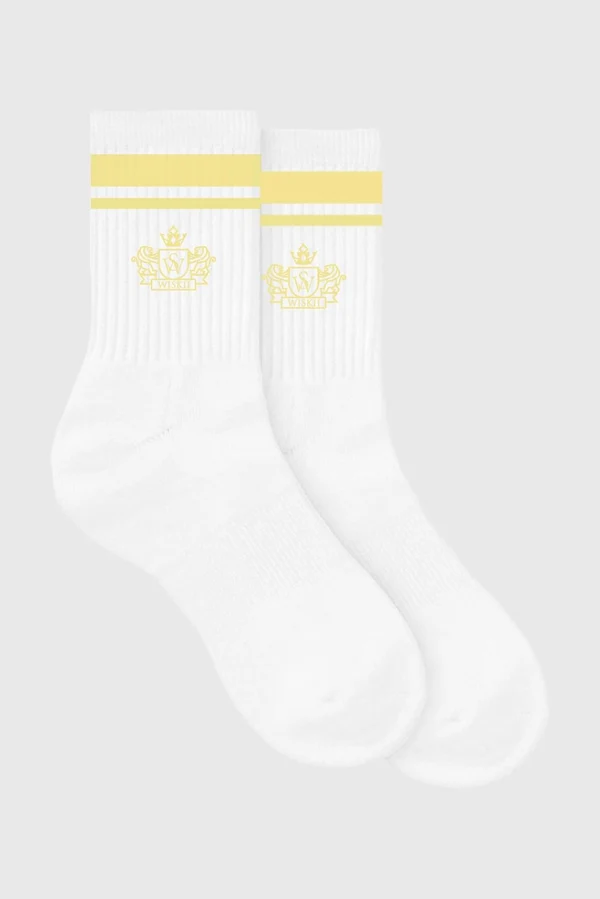 Classic Stripe Varsity Socks - Lemon