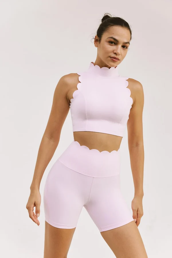 High-Waist Sculpting Biker Short - Ballet Blush