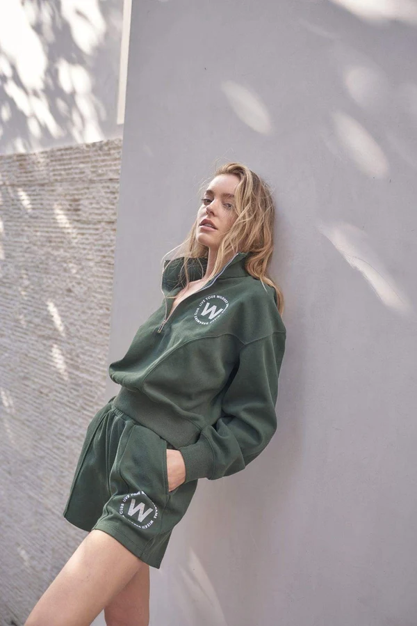 Leisure Half-zip Sweatshirt - Noble Green