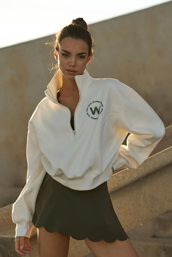 Leisure Half-zip Sweatshirt - Ivory