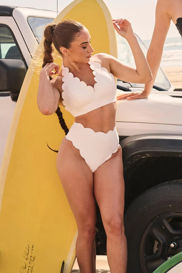 Mid-waist Bikini Bottom - Ivory