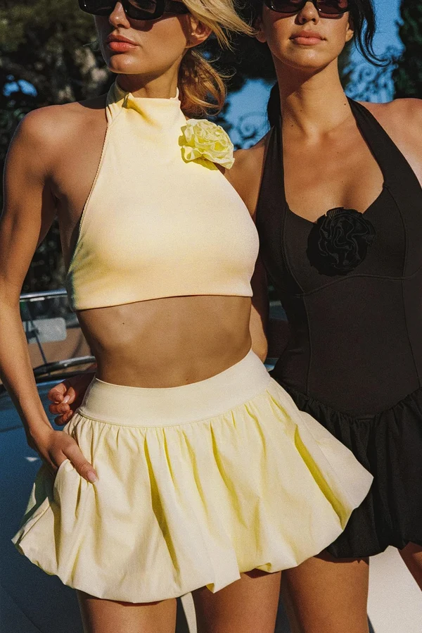 Mini Bubble Skirt - Lemon Drop