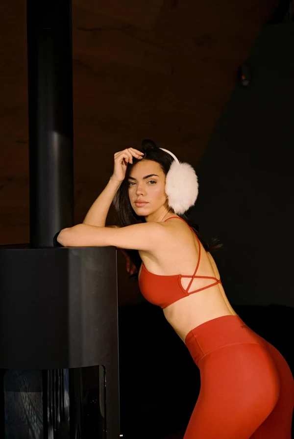 Minimal Crossback Bra - Fire Cracker
