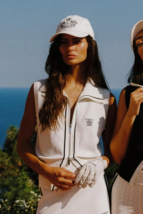 Riviera Dual-Zip Knit Top - Blanc