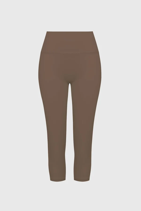 Riviera Scrunch Capri Legging - Desert Truffle