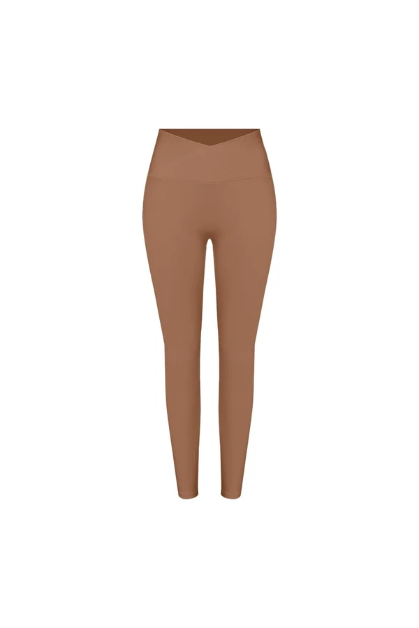 Riviera V-waist Scrunch Legging - Cinnamon