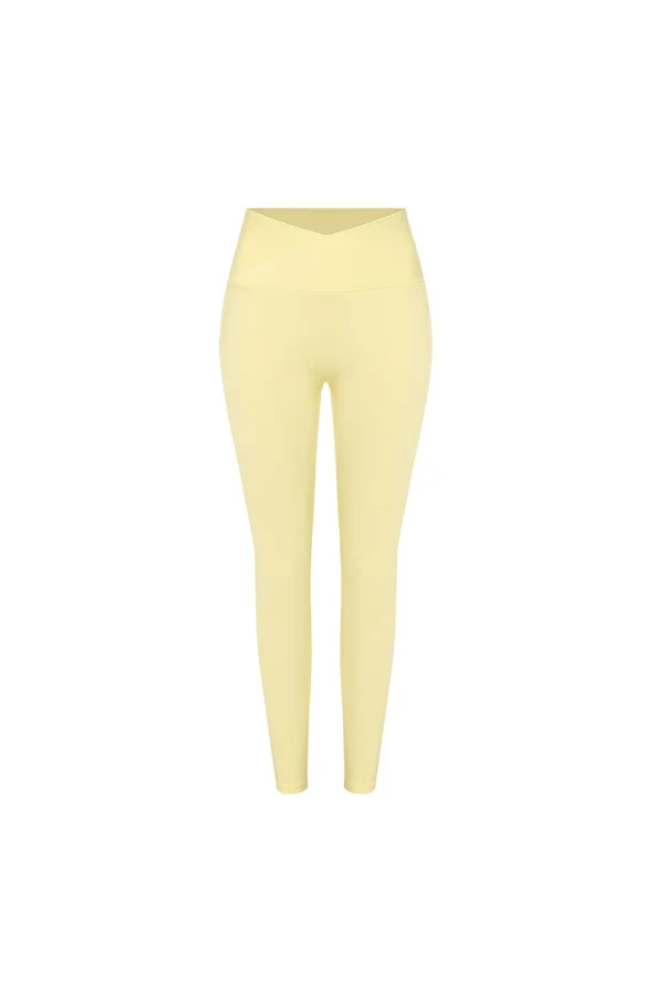 Riviera V-waist Scrunch Legging - Lemon Drop