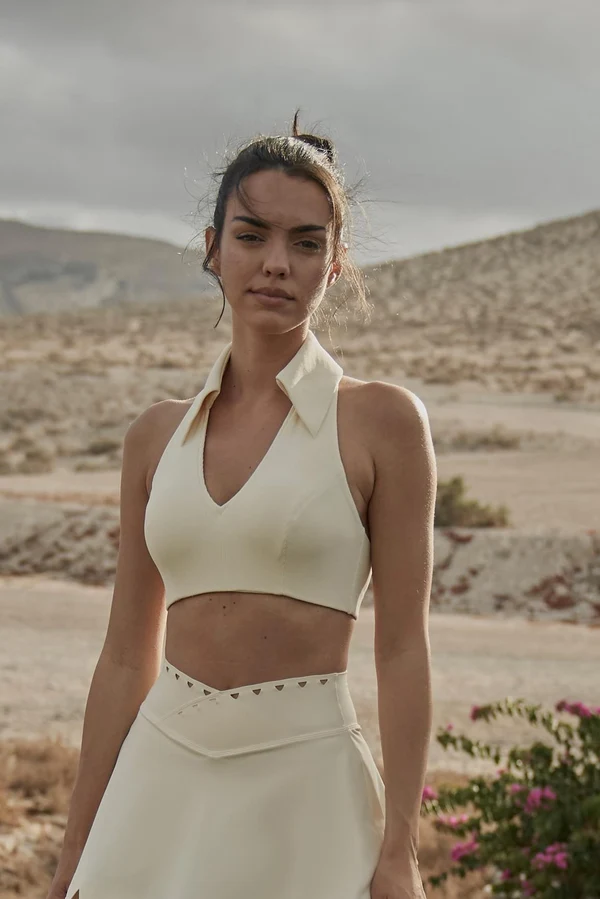 Sleeveless Polo Bra - Pure Vanilla
