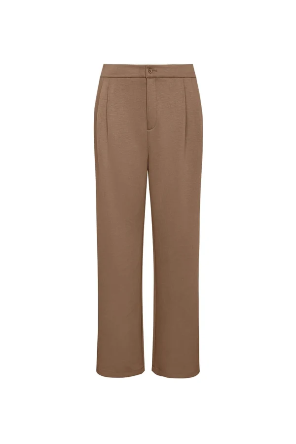 Solene Ease Trousers - Tan