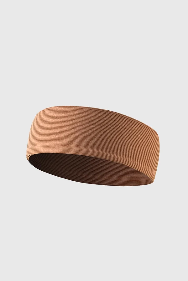 Stretchy Ribbed Headband - Cinnamon