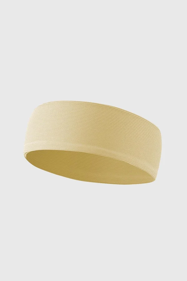 Stretchy Ribbed Headband - Lemon Drop
