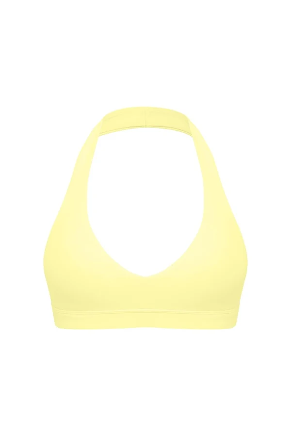 V-Cut Halter Bra - Lemon