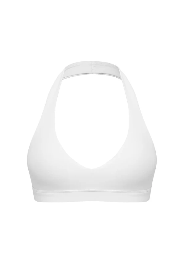 V-Cut Halter Bra - Ivory