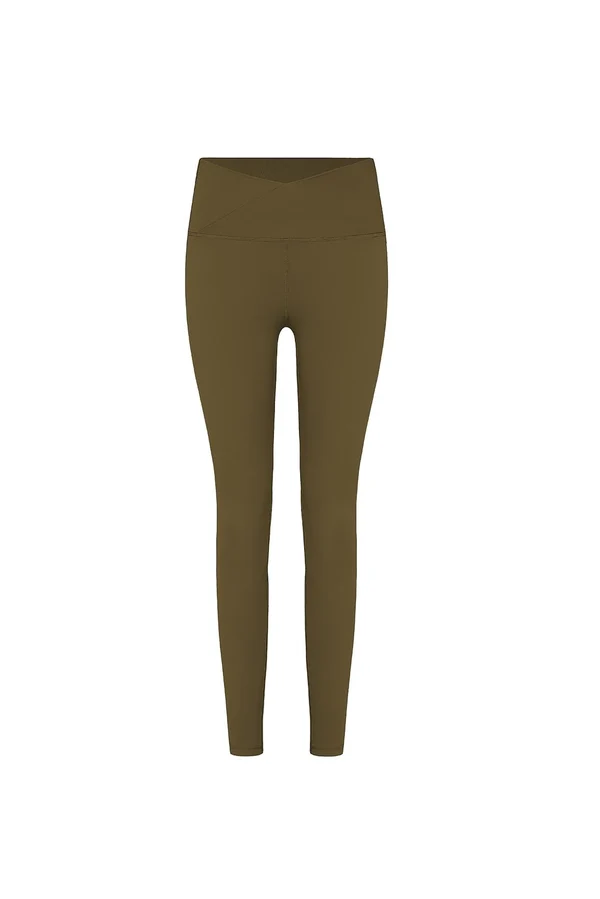 V-waist Yoga Legging - Olive Green