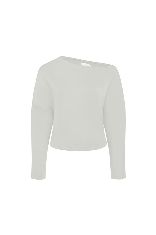 Vivid Asymmetric Long Sleeve Top - Dawn