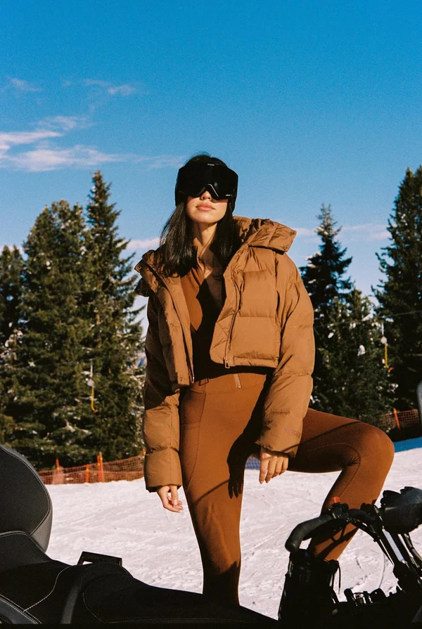 WISKII Cropped Convert Down Jacket - Roasted Cocoa