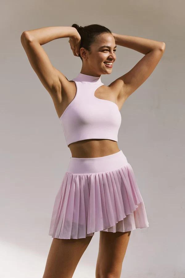WISKII Pleated Skirt -  Ballet Blush