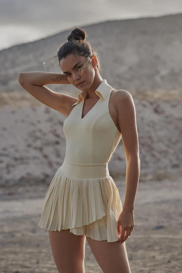 WISKII Pleated Skirt - Pure Vanilla