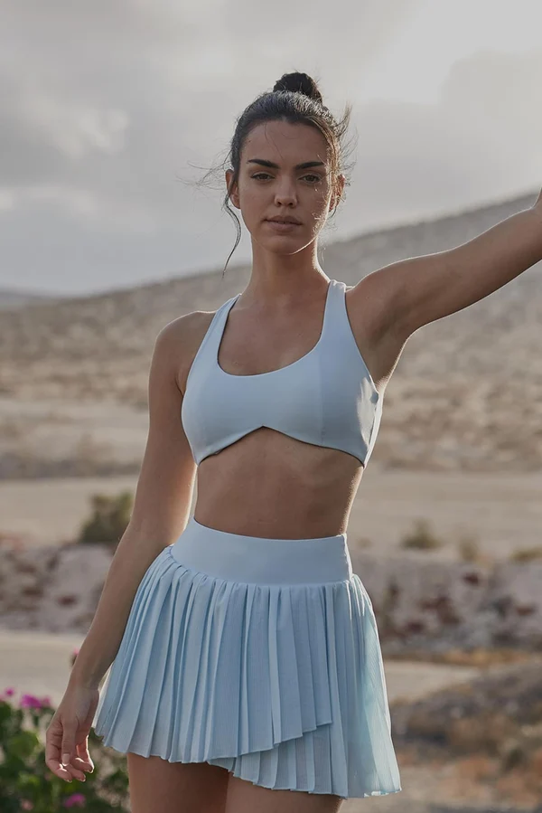 WISKII Pleated Skirt - Belair Blue